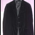 Пиджак мужской armani 48 l черный велюр бархат чехол классика костюм вечерний нарядный мягкий на