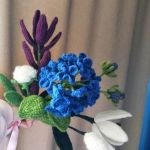 Букет вязаных цветов