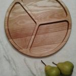 Менажница деревянная 25 см. дуб и ясень.